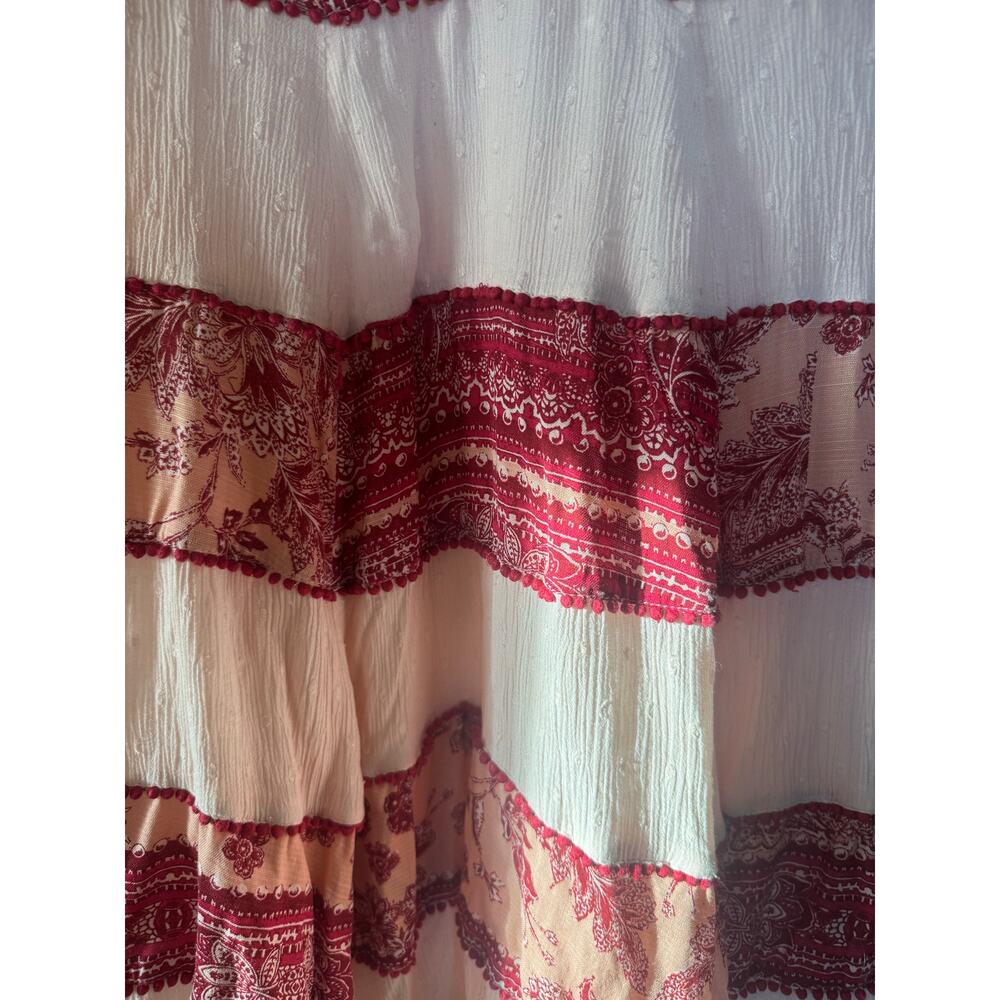 Free People Cream Dress with Red Print - Picture 10 of 12
